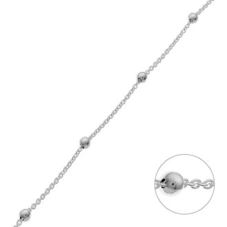 Détails de la chaine du Collier Argent Femme Ras De Cou Chaine Maille Satellite Made In France sur fond blanc