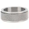N8307c Bague De Pouce Pour Homme Rotative Maille Acier Inoxydable - Bijoux Bagues Hommes en ligne Ninanina