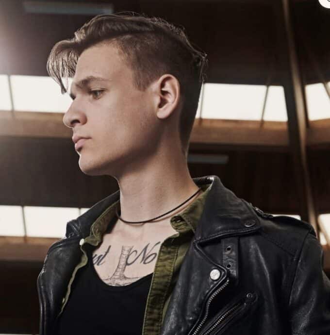 N8319 Collier Ras De Cou En Cuir Tressé Fin Minimaliste Homme - Bijoux Colliers hommes tendances en ligne