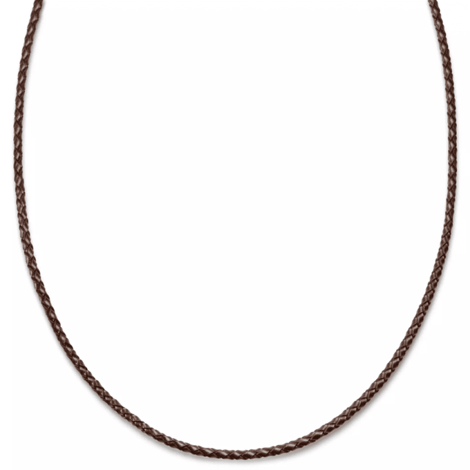 N8319i Collier Ras De Cou En Cuir Tressé Fin Minimaliste Homme - Bijoux Colliers hommes tendances en ligne