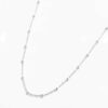 N8320a Chaîne Argent Femme 40 cm Minimaliste Maille Satellite Faite Main En France - Bijoux Collier artisanaux en ligne Ninanina