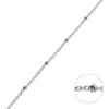 N8320c Chaîne Argent Femme 40 cm Minimaliste Maille Satellite Faite Main En France - Bijoux Collier artisanaux en ligne Ninanina