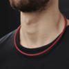 N8322b Ras De Cou En Cuir Tressé Minimaliste Pour Homme Fait Main En France - Bijoux Colliers hommes en ligne Ninanina
