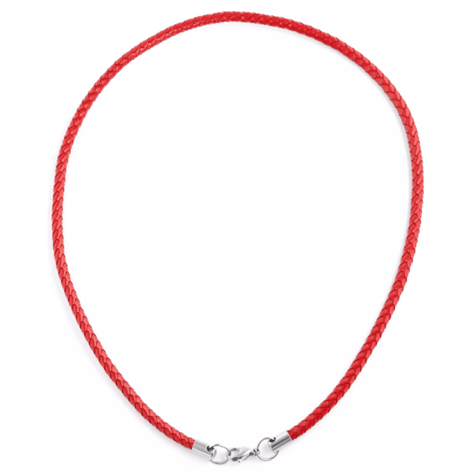 N8322e Ras De Cou En Cuir Tressé Minimaliste Pour Homme Fait Main En France - Bijoux Colliers hommes en ligne Ninanina