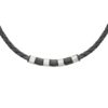 N8306a Ras Du Cou Homme Cuir Tressé Et Acier inoxydable Made In France - Bijoux Colliers hommes tendance en ligne Ninanina