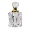 N8346 Flacon de parfum rechargeable en verre transparent et doré avec bouchon rond - Accessoires flacons de parfums en ligne Ninanina