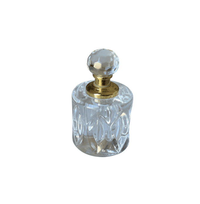 N8346g Flacon de parfum rechargeable en verre transparent et doré avec bouchon rond - Accessoires flacons de parfums en ligne Ninanina