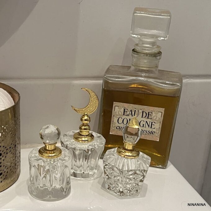 N8348 Collection flacon parfum vide - 3 petites bouteilles en verre transparent - Accessoires flacons de parfums en ligne Ninanina