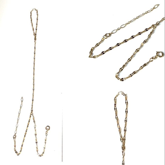 N8255a Chaine Pour Main Minimaliste Femme En Acier Inoxydable Doré Faite Main - Bijoux de mains en ligne Ninanina