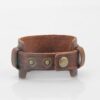 N8324D Bracelet Viking Cuir Manchette De Force Homme 45mm Marron - Bijoux Bracelets de force en ligne Ninanina