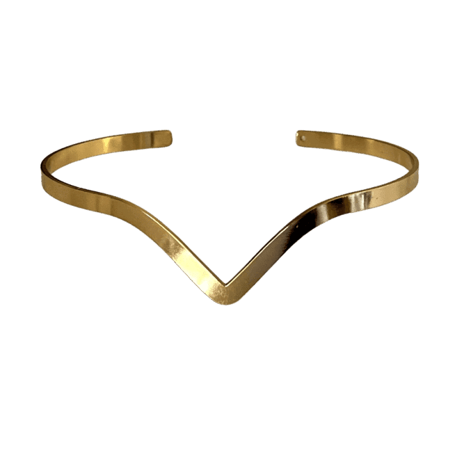 N8377C Bracelet Haut De Bras Doré Pour Femme En Forme de V - Bijoux Bracelets de biceps femmes en ligne Ninanina