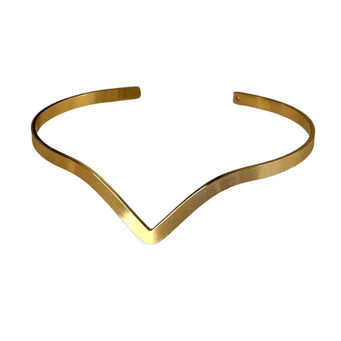 N8377d Bracelet Haut De Bras Doré Pour Femme En Forme de V - Bijoux Bracelets de biceps femmes en ligne Ninanina