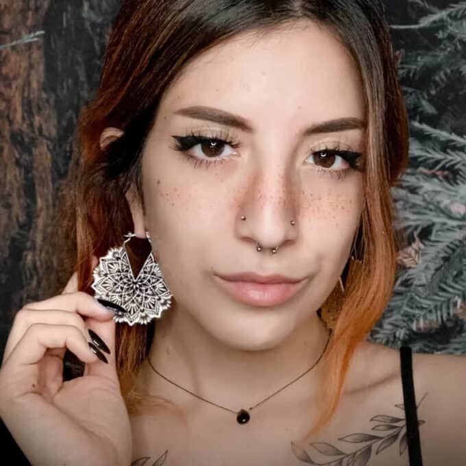 N8383c Boucles D'Oreilles Ethniques Chic Rondes Motif Floral doré ou argenté - Bijoux Boucle d'oreille boheme en ligne Ninanina