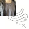 N8468i Chapelet Pour Homme Ou Femme - Collier Acier Inoxydable Argent - Bijoux Colliers chapelets mixtes en ligne Ninanina