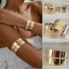 N8479 Ensemble Bracelets Femme Manchette Doré Pour Biceps Et Poignet - Bijoux Bracelet femmes en ligne Ninanina