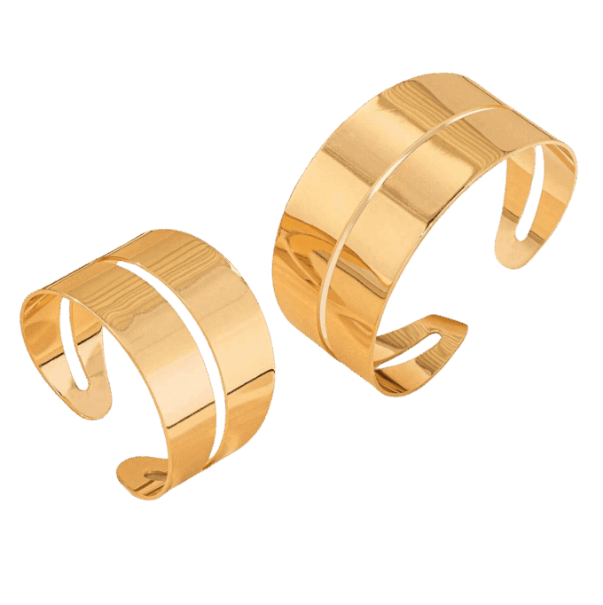 N8479c Ensemble Bracelets Femme Manchette Doré Pour Biceps Et Poignet - Bijoux Bracelet femmes en ligne Ninanina