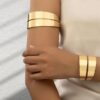N8479f Ensemble Bracelets Femme Manchette Doré Pour Biceps Et Poignet - Bijoux Bracelet femmes en ligne Ninanina