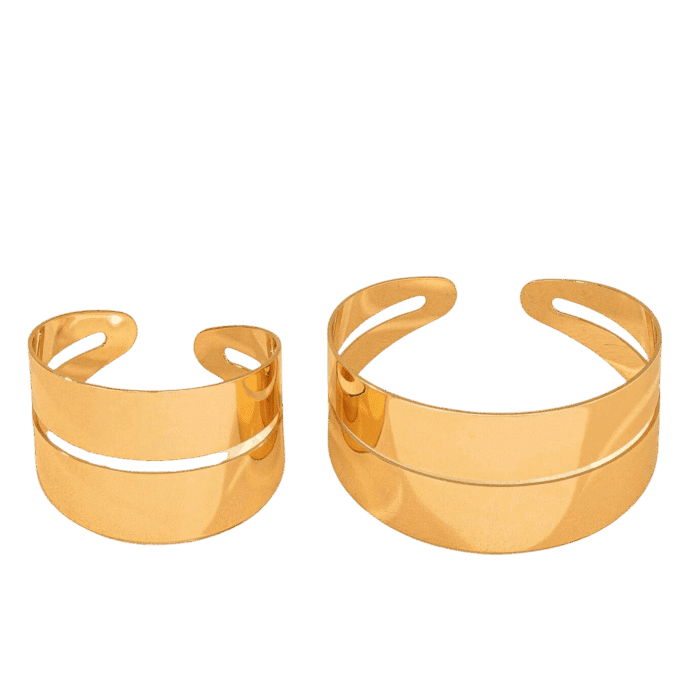 N8479g Ensemble Bracelets Femme Manchette Doré Pour Biceps Et Poignet - Bijoux Bracelet femmes en ligne Ninanina