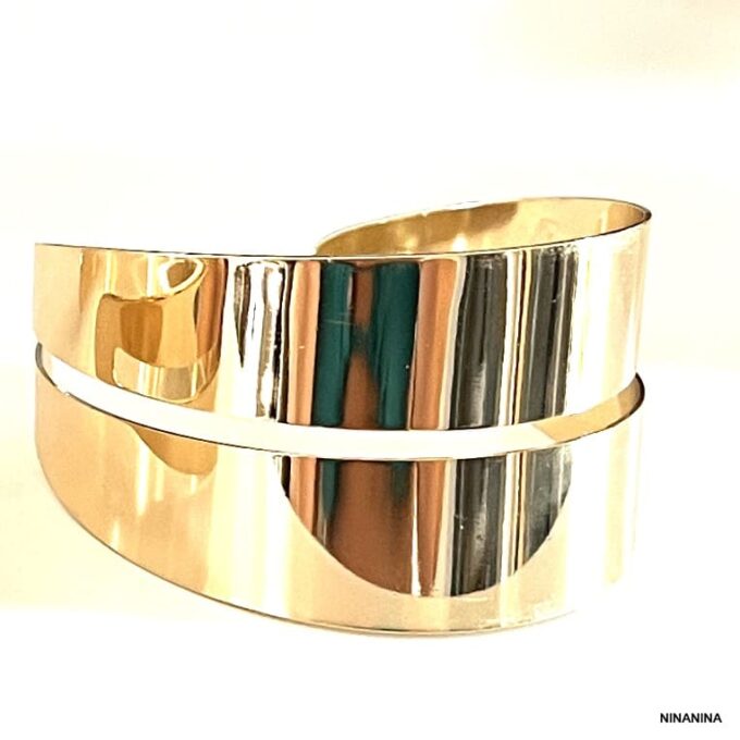 N8479i Ensemble Bracelets Femme Manchette Doré Pour Biceps Et Poignet - Bijoux Bracelet femmes en ligne Ninanina