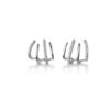 N8469a Boucles D'Oreilles Griffes Argent 925 Et Zirconium Blanc Pour Femme - Bijoux Boucle d'oreille moderne en ligne Ninanina