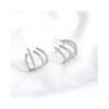 N8469c Boucles D'Oreilles Griffes Argent 925 Et Zirconium Blanc Pour Femme - Bijoux Boucle d'oreille moderne en ligne Ninanina