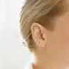 N8469d Boucles D'Oreilles Griffes Argent 925 Et Zirconium Blanc Pour Femme - Bijoux Boucle d'oreille moderne en ligne Ninanina