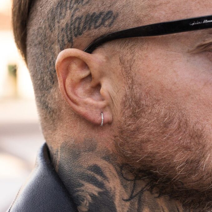 N8505g Créole torsadée 12mm argentée ou dorée - Boucle d'Oreille homme ou femme en acier inoxydable - Bijoux Boucles d'oreilles