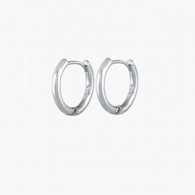 N8544A Creole homme argent 925 - Boucle d'oreille à charnière16 mm - Boucles d'oreilles hommes en ligne Ninanina