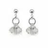 N8570g Boucles d'Oreilles Diamant Femme Artisanales - Diamants Blancs Bruts Véritables Et Argent 925 - Bijoux d'oreille en ligne pierre précieuse en ligne Ninanina