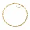 N8597a Collier Ras De Cou Femme Or Artisanal - Maille Ovale Moderne En Acier Doré - Bijoux colliers courts en ligne Ninanina