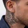 N8606B Puce D'Oreille Diamant Zirconium - Boucle Clou Homme Argent 925 Plaqué Or - Bijoux Boucles d'oreilles en ligne Ninanina