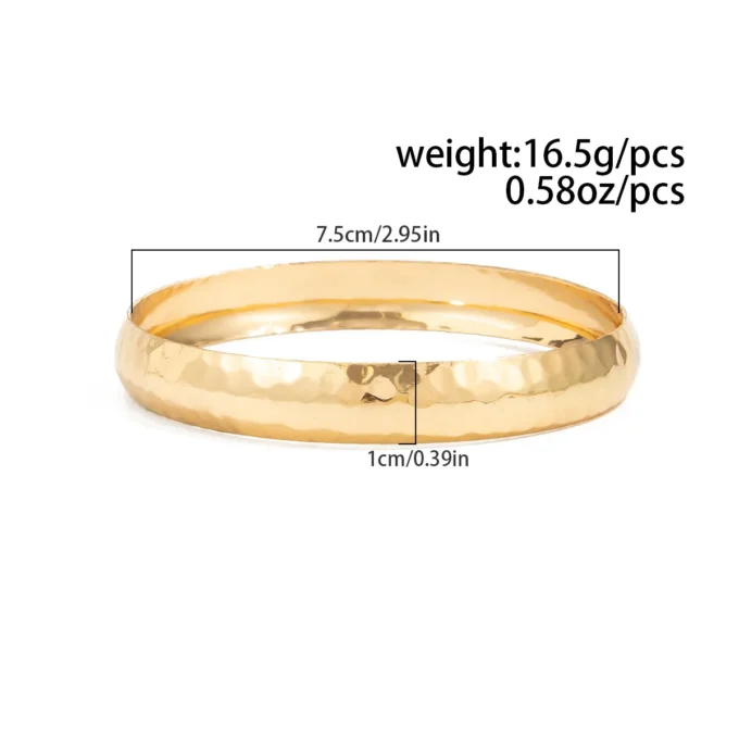 N8611b Bijou de Bras Doré Martelé Femme – Bracelet Bohème Chic Été - Bijoux Bracelets femmes en ligne Ninanina