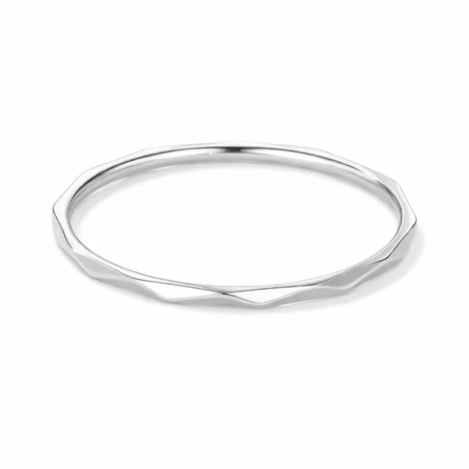 N8621 Bague Bout De Doigt Texturée Femme - Anneau Acier Inoxydable Argenté - Bijoux bagues de phalanges en ligne Ninanina