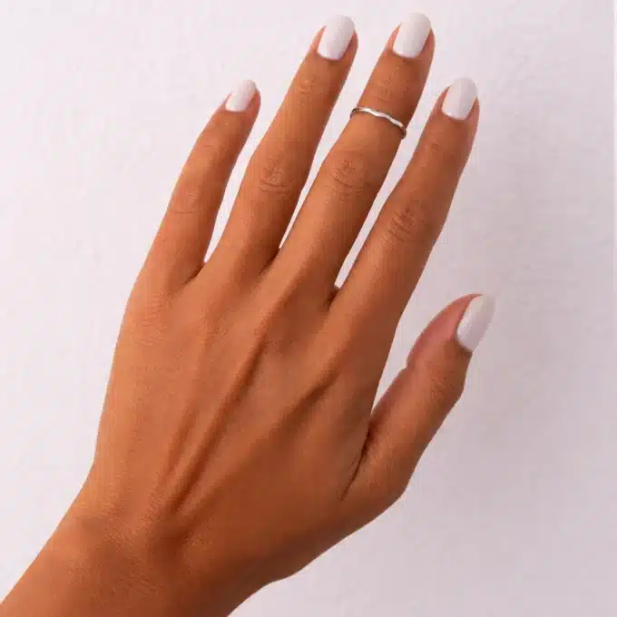 N8621c Bague Bout De Doigt Texturée Femme - Anneau Acier Inoxydable Argenté - Bijoux bagues de phalanges en ligne Ninanina