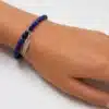 N4797b Bracelet Lapis Lazuli femme plume Argent 925 massif - Bijoux bracelets femmes en ligne Ninanina