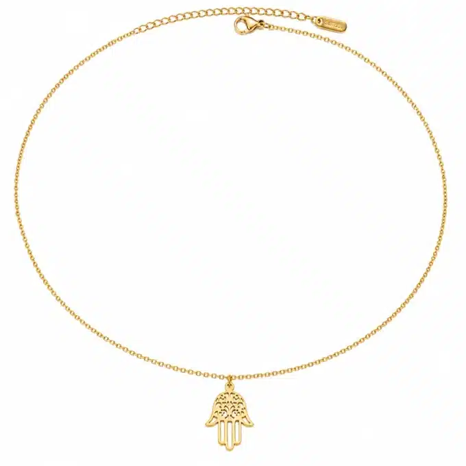 N4421a Chaine de taille ou de ventre dorée pour femme pendentif main de fatma - Bijoux de corps en ligne Ninanina