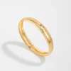 N8640f Manchette avant bras dorée – Bracelet fantaisie femme martelé doré - Bijoux bracelets femmes en ligne Ninanina