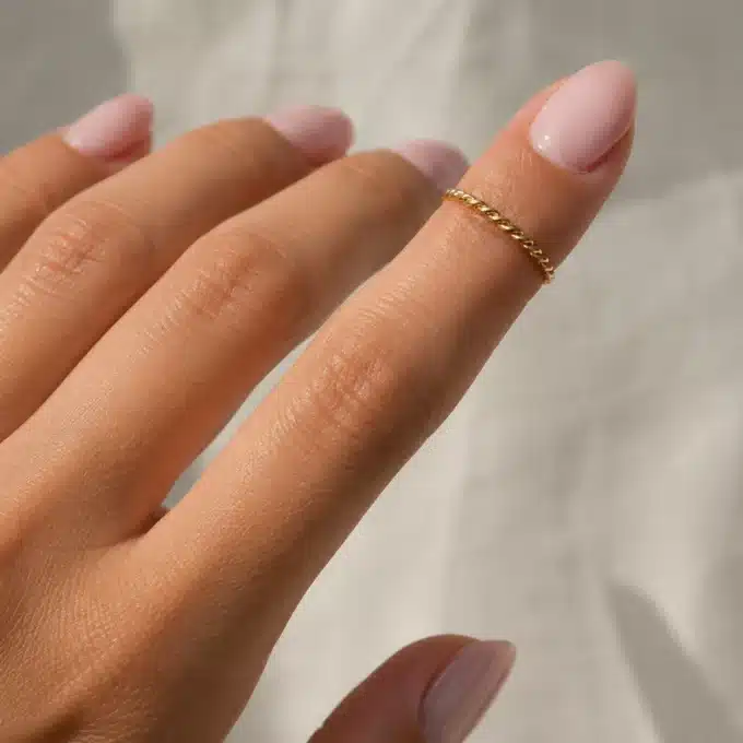 N8641a Bague De Phalange Femme dorée torsadée acier inoyxdable - Bijoux bagues femmes en ligne Ninanina