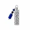 N8645 Pendentif cendres acier inoxydable pour collier funéraire lapis lazuli - Bijoux Colliers funéraires en ligne Ninanina