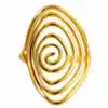N8643c Bague Spirale Réglable Femme Acier Doré - Design Moderne - Bijoux bagues femmes en ligne Ninanina