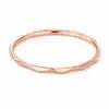 N8644 Bague Bout Doigt Femme - Anneau Facetté Acier Inoxydable rose - Bijoux bagues femmes en ligne Ninanina