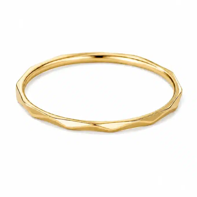 N8644g Bague Bout Doigt Femme - Anneau Facetté Acier Inoxydable rose - Bijoux bagues femmes en ligne Ninanina