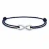 N8650 Bracelet Signe Infini Acier inoxydable cordon réglable mixte - Bijoux bracelets hommes en ligne Ninanina