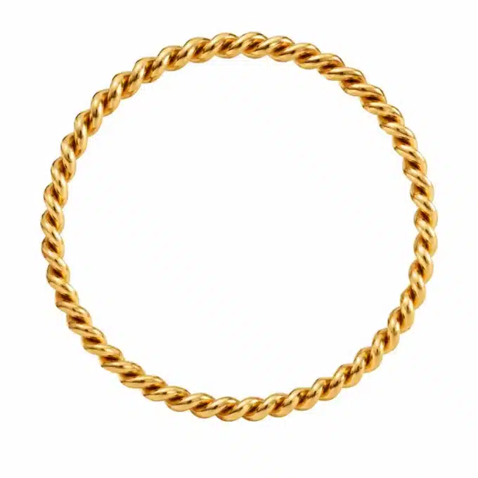 N8655c Bague Torsadée Or pour Orteil – Anneau Acier Inoxydable Doré - Bijoux de pieds en ligne Ninanina