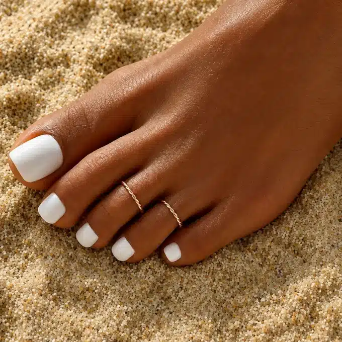 N8655e Bague Torsadée Or pour Orteil – Anneau Acier Inoxydable Doré - Bijoux de pieds en ligne Ninanina