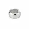 N8660d Manchette d'Oreille Large Acier Inoxydable Argenté – Ear Cuff Femme Pavé de Strass - Bijoux d'oreilles en ligne Ninanina