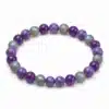 N8665 Bracelet Charoite Amethyste et Labradorite 8mm élastique homme - Bijoux bracelets hommes en ligne Ninanina