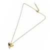 N8671b Collier femme boheme chic artisanal en acier doré - pendentif dent de requin - Bijoux colliers femmes en ligne Ninanina